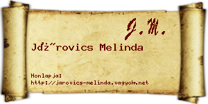 Járovics Melinda névjegykártya